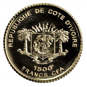 Wybrzeże Kości Słoniowej, 1500 franków 2006, Latarnia w Faros - złoto
