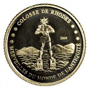 Wybrzeże Kości Słoniowej, 1500 franków 2006, Kolos Rodyjski - złoto