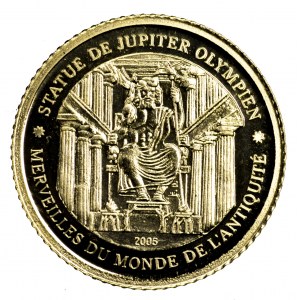 Wybrzeże Kości Słoniowej, 1500 franków 2006, Posąg Zeusa - złoto