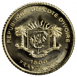 Wybrzeże Kości Słoniowej, 1500 franków 2006, Mauzoleum w Halikarnasie - złoto