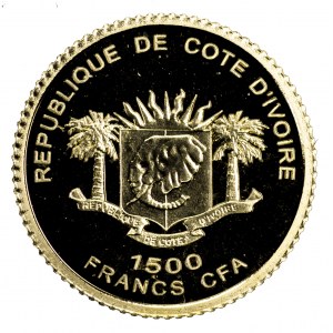 Wybrzeże Kości Słoniowej, 1500 franków 2006, Wiszące Ogrody Babilonu - złoto