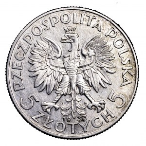 II Rzeczpospolita, 5 złotych 1933, Polonia