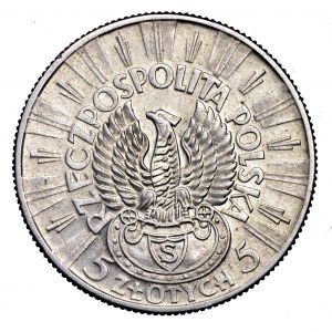 II Rzeczpospolita, 5 złotych 1934, Piłsudski - strzelecki