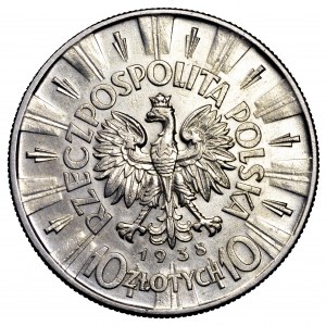 II Rzeczpospolita, 10 złotych 1938, Piłsudski - rzadsze