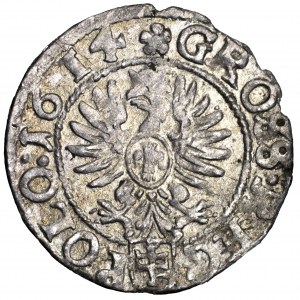 Zygmunt III Waza, grosz 1614, Kraków - piękny