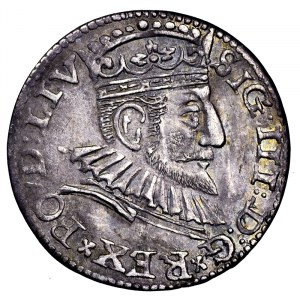 Zygmunt III Waza, trojak 1592, Ryga - ładny