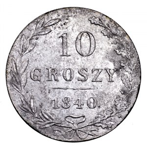 Królestwo Polskie, 10 groszy 1840 - ładne