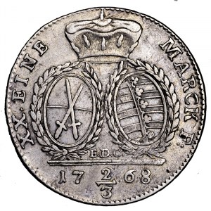 Niemcy, Saksonia, 2/3 talara (gulden) 1768 EDC, Drezno