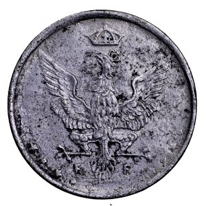 Królestwo Polskie, 10 fenigów 1917 - Napis Blisko Obrzeża