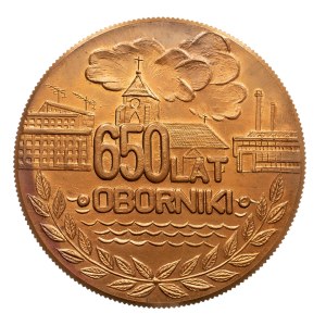 Polska, PRL 1944-1989, medal OBORNIKI, 650 LAT 1989.