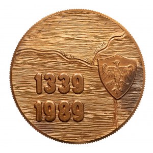 Polska, PRL 1944-1989, medal OBORNIKI, 650 LAT 1989.