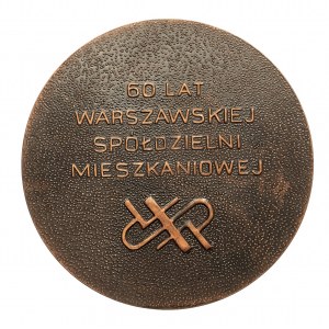Polska, PRL 1944-1989, Medal WARSZAWA, 60 LAT SPÓŁDZIELNI MIESZKANIOWEJ.