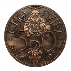 Polska, PRL 1944-1989, medal CHODZIEŻ, 550 LAT 1984.