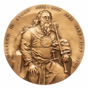 Polska, PRL 1944-1989, medal z serii królewskiej Oddziału Koszalińskiego PTN - Mieszko III Stary.