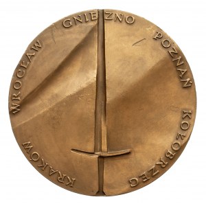 Polska, PRL 1944-1989, medal z serii królewskiej Oddziału Koszalińskiego PTN - Bolesław I Chrobry.