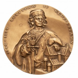 Polska, PRL 1944-1989, medal z serii królewskiej Oddziału Koszalińskiego PTN - Bolesław IV Kędzierzawy.