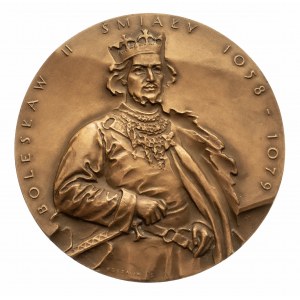 Polska, PRL 1944-1989, medal z serii królewskiej Oddziału Koszalińskiego PTN - Bolesław II Śmiały.