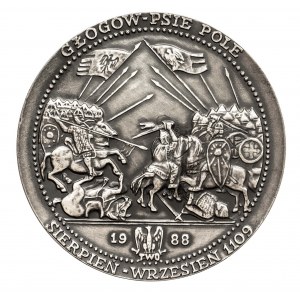 Polska, PRL 1944-1989, medal Bolesław III Krzywousty, Głogów - Psie Pole 1988.