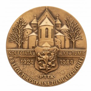 Polska, PRL 1944-1989, medal Władysław Łokietek, Łęczyca, Kolegiata w Tumie.
