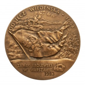 Polska, PRL 1944-1989, medal Jan III Sobieski. Odsiecz Wiedeńska, 1983.