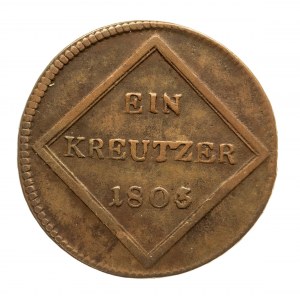 Austria, Biskupstwo Salzburg, kreuzer 1805, Kürfürst Ferdinand 1803-1806.