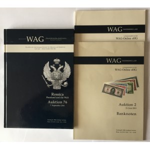 Trzy katalogi aukcyjne WAG, Rossica.
