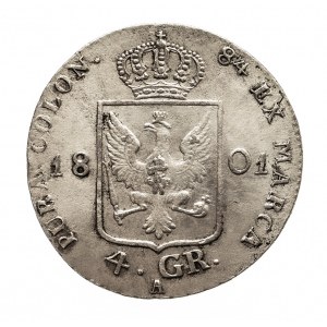 Niemcy, Prusy, Fryderyk Wilhelm III 1797-1840, 1/6 talara = 4 grosze 1801 A, Berlin