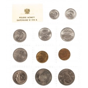 Polska, PRL 1944-1989, Polskie Monety emitowane w 1978 r. - rzadki, oficjalny zestaw 11 monet