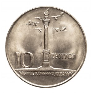 Polska, PRL 1944-1989, 10 złotych 1965 Kolumna Zygmunta (2)