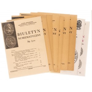 Biuletyn numizmatyczny, zestaw zeszytów 1976-1991