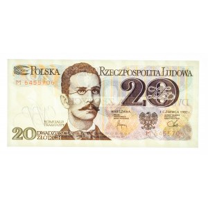 Polska, PRL 1944 - 1989, 20 ZŁOTYCH 1.06.1982, seria M.