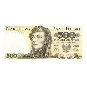 Polska, PRL 1944 - 1989, 500 ZŁOTYCH 1.06.1982, seria FU.