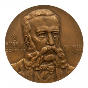 Polska, PRL 1944-1989, medal numizmatyczny PTAiN, 150. rocznica urodzin Emeryka Hutten-Czapskiego 1978, Łódź