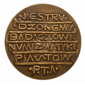 Polska, PRL 1944-1989, medal numizmatyczny - Zygmunt Zakrzewski, Badacz numizmatyki Piastów, PTA 1968