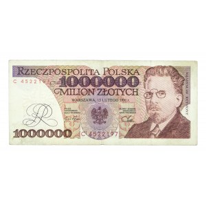 Polska, Rzeczpospolita od 1989 r., 1000000 ZŁOTYCH 15.02.1991, seria C.
