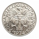 Polska, PRL 1944-1989, 5 złotych 1974 Rybak na trawce