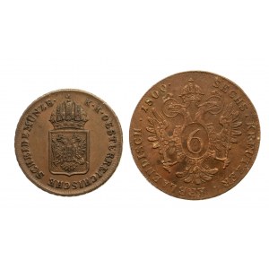 Austria, zestaw monet z XIX wieku - 2 sztuki
