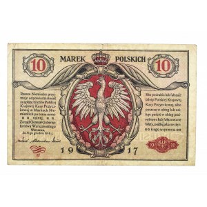 Generalne Gubernatorstwo Warszawskie, 10 marek polskich 9.12.1916, Generał, Seria A.