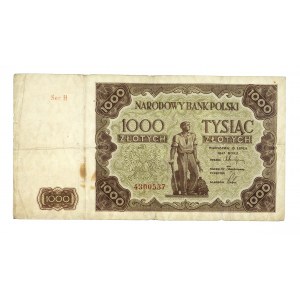 Polska, PRL 1944 - 1989, 1000 ZŁOTYCH 15.07.1947, seria H.