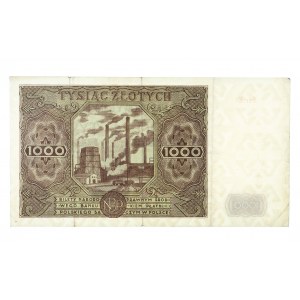 Polska, PRL 1944 - 1989, 1000 ZŁOTYCH 15.07.1947, seria E.