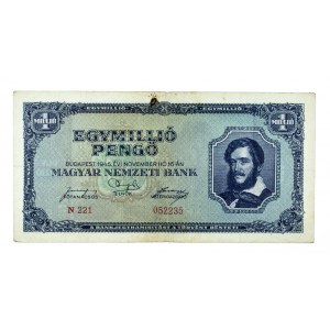 Węgry, Magyar Nemzeti Bank, 1.000.000 pengo 16.11.1945, Budapeszt.