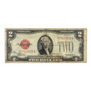 USA, 2 dolary, SERIES 1928 D, Jefferson.