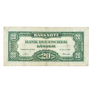Niemcy, Bank Deutscher Länder, 20 marek 22.08.1949. Frankfurt nad Menem.