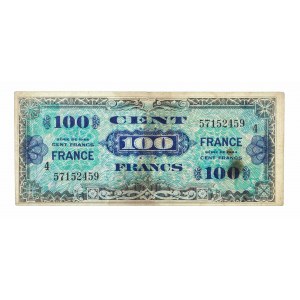 Francja, Emisja Wojsk Alianckich 1944, 100 franków 1944.