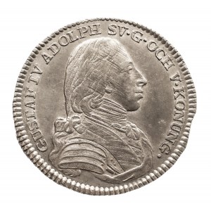 Szwecja, Gustaw IV Adolf 1792-1809, 1/6 riksdaler 1808 r. Sztokholm