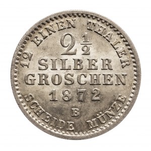 Niemcy, Prusy, Wilhelm I 1861-1888, 2 1/2 srebrnego grosza 1872 B.
