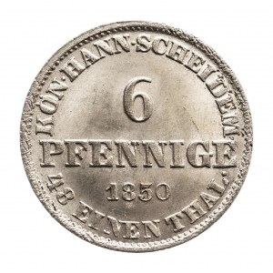 Niemcy, Hanower, 6 pfennige 1850.