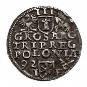 Polska, Zygmunt III Waza 1587-1632, trojak 1592, Poznań.
