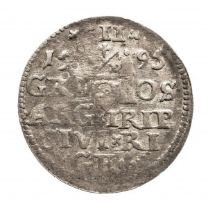 Polska, Zygmunt III Waza 1587-1632, trojak 1595, Ryga.