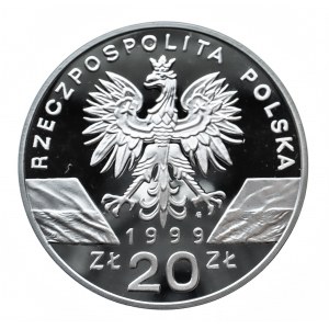 Polska, Rzeczpospolita od 1989 r., 20 złotych 1999, Wilk